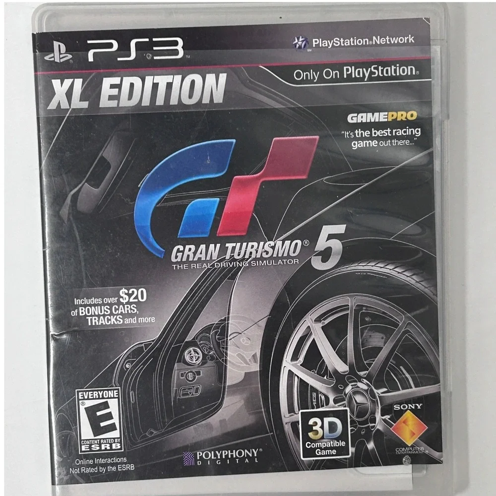 Sony Gran Turismo 5 XL Edition PS3 PlayStation 3 Racing Game 3D Compatible 2012